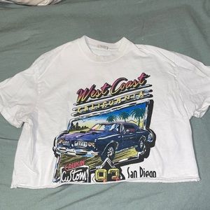 West Coast John Galt Graphic Cropped Shirt